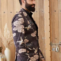MR BUTTON Printed Tailored Fit Single Breasted Blazer image 4
