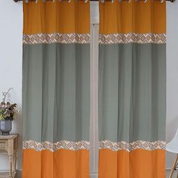 Dekor World Multicoloured Set of 2 Long Door Curtain-image-92
