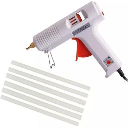 CRAFTYGUN 150 W Trigger Feed Hot Melt Glue Gun White with 6 Stick, FD-150 W-picture-23