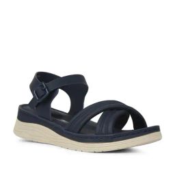 Bata Comfit by Bata Women's Blue Ankle Strap Wedges-image-82