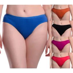 AROUSY Blue & Orange Cotton Panties - Pack Of 5-image-78