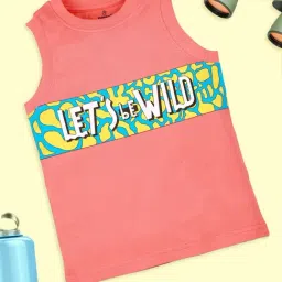 Kiddopanti Coral Boys Printed Round Neck Tee-image-76