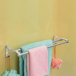 GLOXY Silver Toned Stainless Steel Towel Rod-picture-47