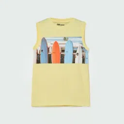 Fame Forever by Lifestyle Kids Yellow & Blue Cotton Printed T-Shirt-picture-45