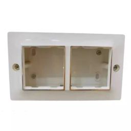 Shivam 4 Module Plastic Wall Mount Rectangular Gang Box, White-43