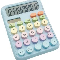 Large LCD Display Big Buttons Easy to Press Colorful Candy Calculator Automatic Sleep BasicCalculator-10