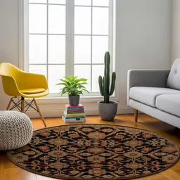 Surya Living Black & Rust Anti-Skid Woolen Carpet-picture-40