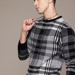 Roadster The Lifestyle Co Men Checked Pullover-picture-20