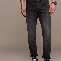 WROGN Men Mid-Rise Slim Fit Heavy Fade Stretchable Jeans-image-57