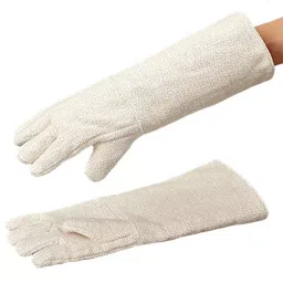 AS ONE Para-aramid Fibre and Silica Heat Resistant Gloves White Color, 45 cm Size, EGF77L (Pack of 1 Pair)-image-96