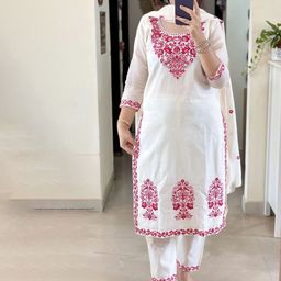 BAESD Women Embroidered Kurta with Trousers & Dupatta-picture-40