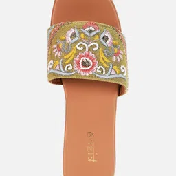 Kiana House Of Fashion Women Embellished Ethnic Comfort Sandals image 5