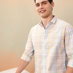 Mast & Harbour Men Standard Checked Pure Cotton Casual Shirt-picture-15