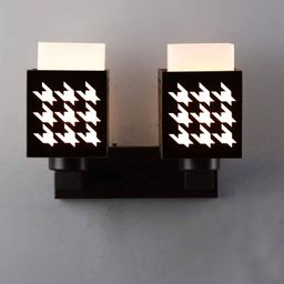 Gojeeva Black Wood Square Shaped Wall Lamp-picture-6