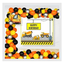 Untumble Construction Theme Birthday Decoration Backdrop Arch Kit- Pack of 64-image-75