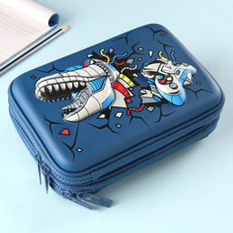 Smiggle Hardtop Double Up Fly Hi  Pencil Pouch - Navy Blue-image-66