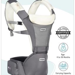 Babyhug Hip Seat Euro 5 in 1 Baby Carrier - Grey-16