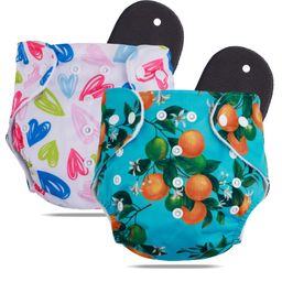 Novo Baby Leakage Proof Reusable Cloth Diaper with 5 Layer High Absorbent Pad Nappy Pack of 2- Black-25