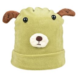 Kid-O-World Velvet Animal Designed Ears Applique Detailed Beanie Cap - Green-picture-17