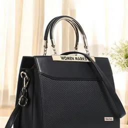 WOMEN MARKS Textured PU Structured Handheld Bag-36