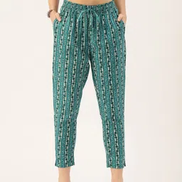 AMUKTI Printed Pleated Trousers-image-87