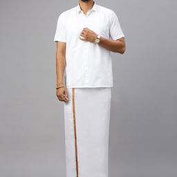 Ramraj Men Solid Adjustable Dhoti image 1