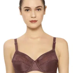 Triumph Brown Form & Beauty Non Padded Under Wired Lace Mature Bra-picture-22