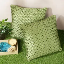 Romee Green Polyester Cushion Covers (40 x 40 cm) - Set of 2-image-13