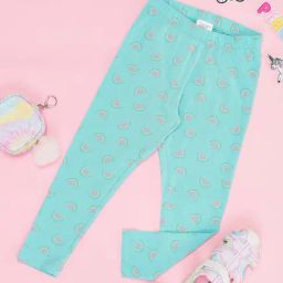 Pantaloons Junior Aruba Blue Cotton Printed Leggings-image-56
