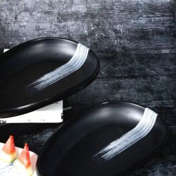 Stehlen Black Melamine Medium Oval Bowl - Set of 2-image-63