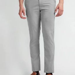 Arrow Grey Slim Fit Trousers-image-86
