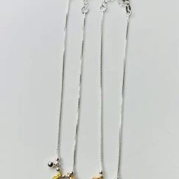 Arte Jewels 925 Sterling Silver 3 Tone Beads Payal For Women-image-33