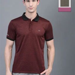 Force NXT Maroon & Olive Regular Fit Sports Polo - Pack Of 2-image-80