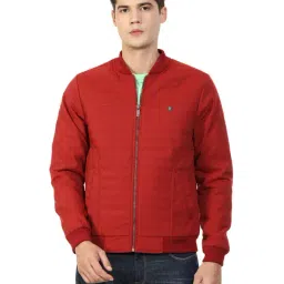 Louis Philippe Red Regular Fit Quilted Jacket-picture-14
