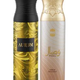 Ajmal Aurum & Wisal Parfum Deodorant Combo for Unisex - Pack of 2-image-87