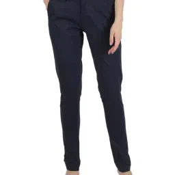 Monte Carlo Navy Slim Fit Flat Front Trousers-picture-33
