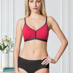 Van Heusen Red Cotton Minimizer Bra-picture-37
