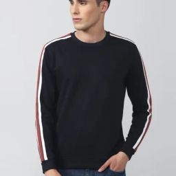 Van Heusen Sport Navy Regular Fit Striped SweatShirt-image-103