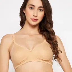 Clovia Beige Full Coverage Non-Wired T-Shirt Bra-24