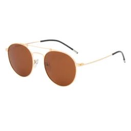 Ted Smith Brown Round UV Protection Unisex Sunglasses-image-84