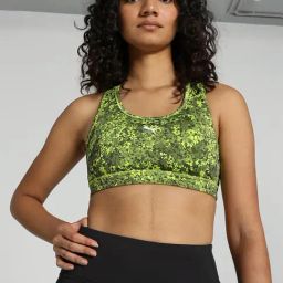 Puma Green Printed Sports Bra-image-91