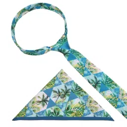 Tossido Multi Printed Necktie and Pocket Square Set For Men image 2