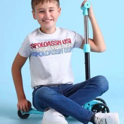 U.S. Polo Assn. Boys Grey Cotton Printed T-shirts-image-36