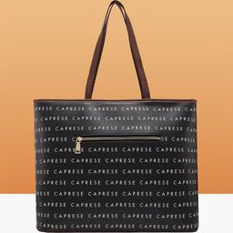 Caprese Women Typography Printed Structured Leather Shoulder Bag image 2