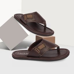 FAUSTO Men Brown & Black Comfort Sandals-picture-49