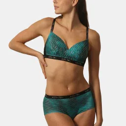 Soie Green Full Coverage Non-Wired Full Coverage Bra image 4
