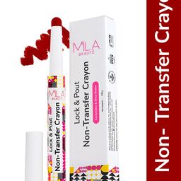 MILA BEAUTE Lock & Pout Matte Crayon Lipstick With Shea Butter - 1.25 g - Not RN-17