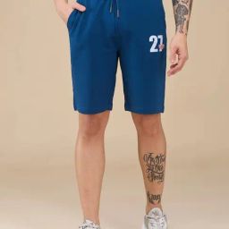 Being Human Blue Regular Fit Sports Shorts-image-58