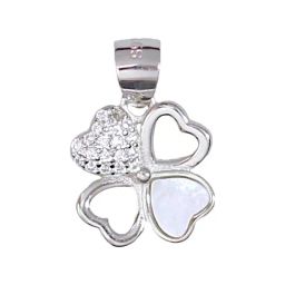 Taraash 925 Sterling Silver Combo Of Pink Mother Of Pearl Four-leaf Clover Pendant For Women image 3