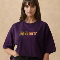RAREISM Purple Cotton Printed Short Sleeves T-Shirt-picture-30